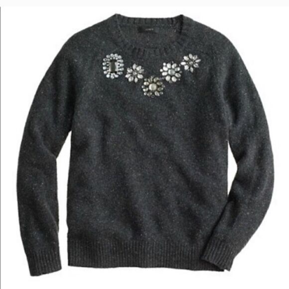 J CREW Lambswool ドネゴール ジュエルド セーター XSMALL 【公式通販】
